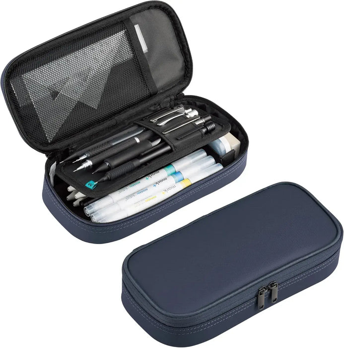 Kokuyo AMF VBF Series Wavy Holder Pencil Case Organizer - Navy - 4901480434988
