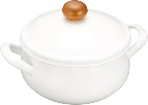 Noda Horo Enamelware Double-Handled Casserole Pot Gas Induction Compatible