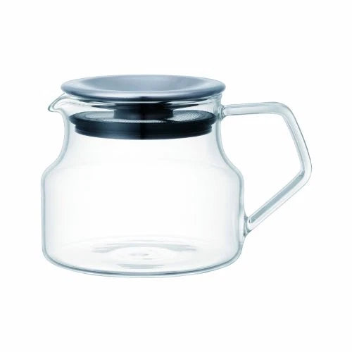 KINTO Cast One-Touch Teapot 450ml Heat-Resistant Glass Microwave Safe