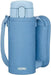 Thermos Vacuum Insulated Straw Bottle for Children Commuting - Ash Blue 410ml - 4562344403436