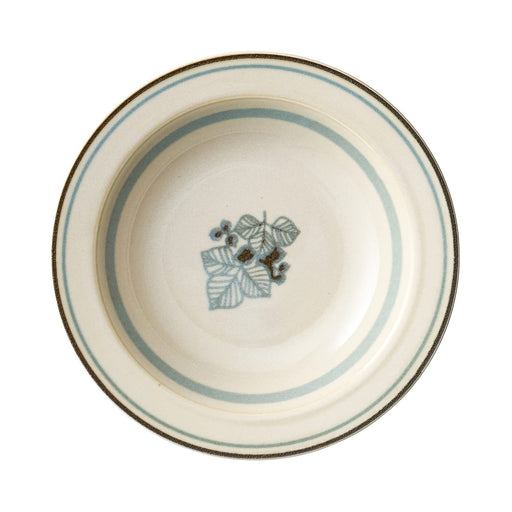 Aito Anyware Bowl Plate L 21cm Feuille Leaf Blue Gray Mino Ware 111045-Kiichin - The #1 Place for Japanese Goods in Your Hand!