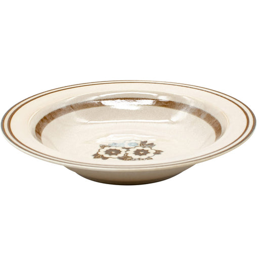 Aito Anyware Bowl Plate L 21cm Fleurage Brown Mino Ware 111043-Kiichin - The #1 Place for Japanese Goods in Your Hand!