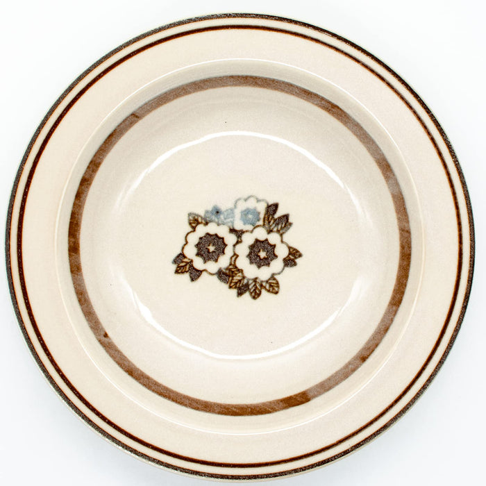 Aito Anyware Bowl Plate L 21cm Fleurage Brown Mino Ware 111043-Kiichin - The #1 Place for Japanese Goods in Your Hand!