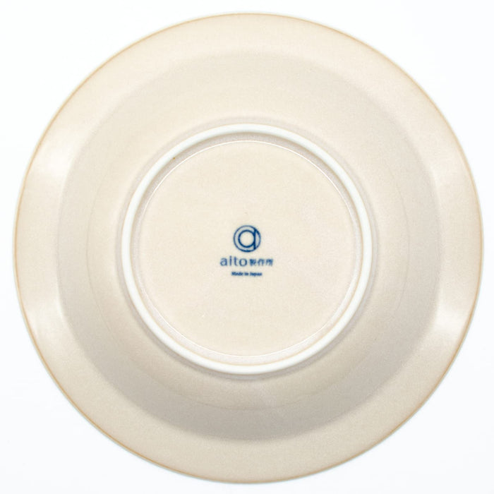 Aito Anyware Bowl Plate L 21cm Fleurage Brown Mino Ware 111043-Kiichin - The #1 Place for Japanese Goods in Your Hand!