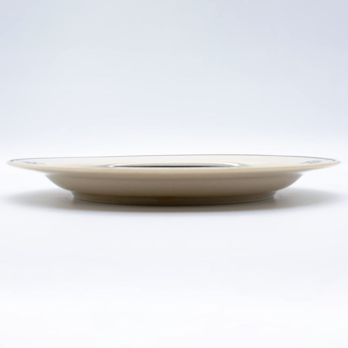 Aito Anyware Dish Plate M 20cm Fleurage Flower Navy Mino Ware Japan 111046-Kiichin - The #1 Place for Japanese Goods in Your Hand!