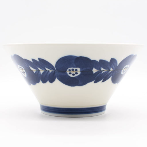 Aito Blossom Blossom Bowl Plate L 19cm Light Blue Navy Mino Ware 111004-Kiichin - The #1 Place for Japanese Goods in Your Hand!