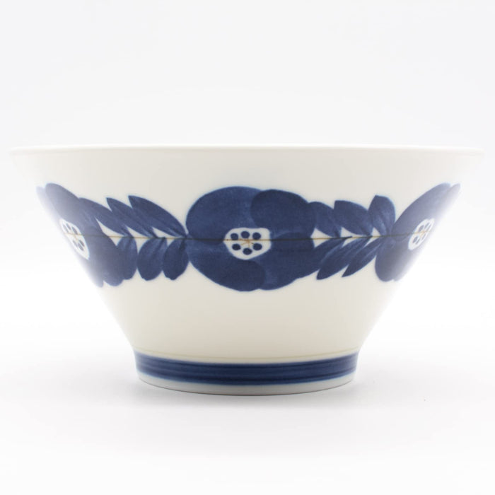 Aito Blossom Blossom Bowl Plate L 19cm Light Blue Navy Mino Ware 111004-Kiichin - The #1 Place for Japanese Goods in Your Hand!