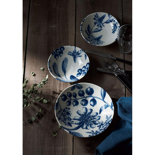Aito Seisakusho Botanical Curry Pasta Plate 22cm Bellflower Mino Ware Japan 288143-Kiichin - The #1 Place for Japanese Goods in Your Hand!