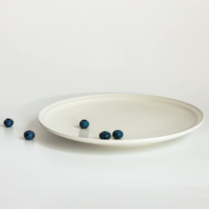 Aito Ciel Ciel Cafe Plate Large 23cmx2cm White Mino Yaki Dish 520108-Kiichin - The #1 Place for Japanese Goods in Your Hand!