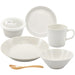 Aito Natural Color 6Pc Ivory White Mino Ware Tableware Set Dishwasher/Microwave Safe Made in Japan 567523-Kiichin - The #1 Place for Japanese Goods in Your Hand!