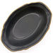 Aito Stitch Oval Curry Plate Bowl 25x17cm Black Mino Ware Japan-Kiichin - The #1 Place for Japanese Goods in Your Hand!