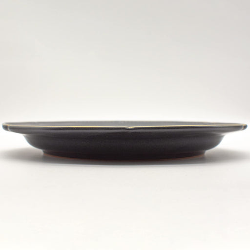 Aito Seisakusho Stitch Plate Dish 24cm Black Mino Ware Japan-Kiichin - The #1 Place for Japanese Goods in Your Hand!