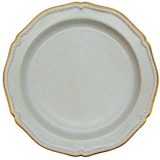 Aito Seisakusho Stitch Plate Dish M Gray Mino Ware Japan 20cm-Kiichin - The #1 Place for Japanese Goods in Your Hand!