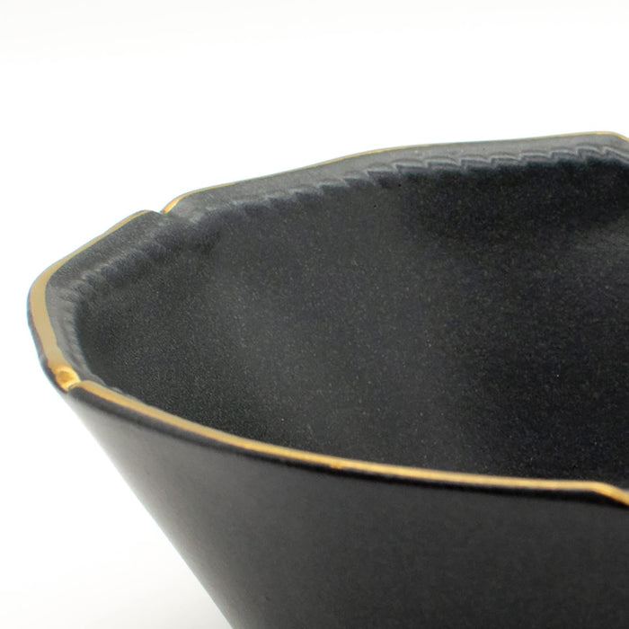 Aito Bowl Stitch Salad Bowl Pot 15cm Black Mino Ware Japan 111061-Kiichin - The #1 Place for Japanese Goods in Your Hand!
