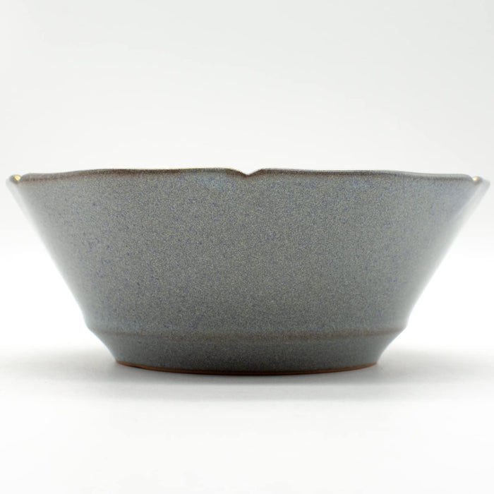 Aito Stitch Salad Bowl Pot 15cm Gray Mino Ware 111060-Kiichin - The #1 Place for Japanese Goods in Your Hand!