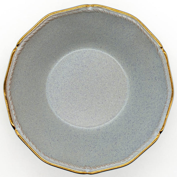 Aito Stitch Salad Bowl Pot 15cm Gray Mino Ware 111060-Kiichin - The #1 Place for Japanese Goods in Your Hand!