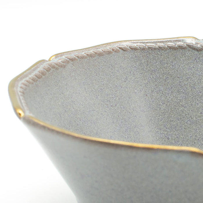 Aito Stitch Salad Bowl Pot 15cm Gray Mino Ware 111060-Kiichin - The #1 Place for Japanese Goods in Your Hand!