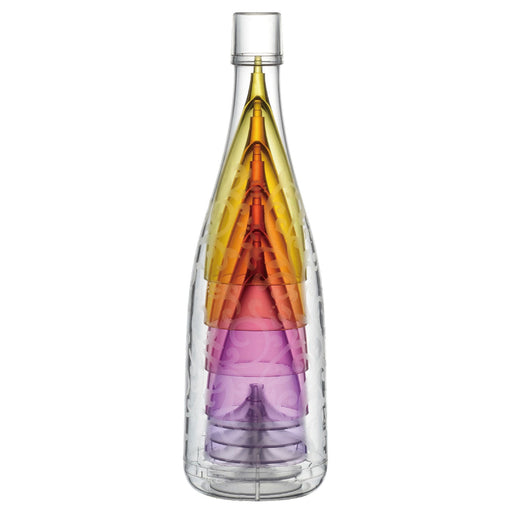 Akebono Glass Five Champagne Glass Set - Elegant Glassware for Celebrations-Kiichin - The #1 Place for Japanese Goods in Your Hand!