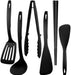 Nagao Tsubame Sanjo 6Pcs Kitchen Tool Set - Spatula Ladle Tongs Chopsticks Rice - Amazon Exclusive Black-Kiichin - The #1 Place for Japanese Goods in Your Hand!