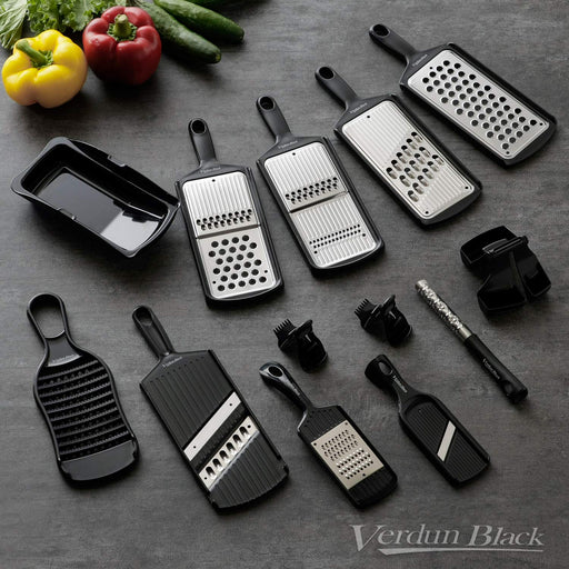 Shimomura Kougyou Antibacterial Verdan Black Slicer Set 5P Ovb-919 Japan Made-Kiichin - The #1 Place for Japanese Goods in Your Hand!