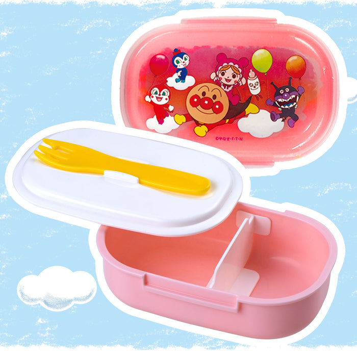 Lec Japan Anpanman Pink Lunch Box Bento Box with Fork - 270ml-Kiichin - The #1 Place for Japanese Goods in Your Hand!