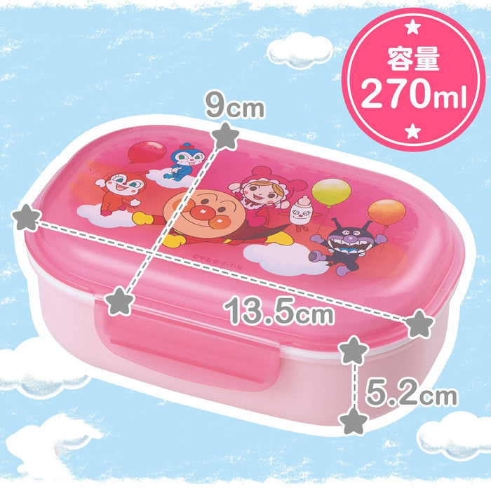 Lec Japan Anpanman Pink Lunch Box Bento Box with Fork - 270ml-Kiichin - The #1 Place for Japanese Goods in Your Hand!