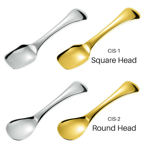 Asahi Copper Curved Ice Cream Spoon - 11.4Cm Square Head, Gold-Kiichin - The #1 Place for Japanese Goods in Your Hand!