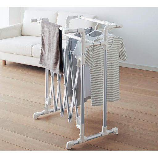 Belle Maison Silver Laundry Drying Rack - Compact Indoor Storage Stand-Kiichin - The #1 Place for Japanese Goods in Your Hand!
