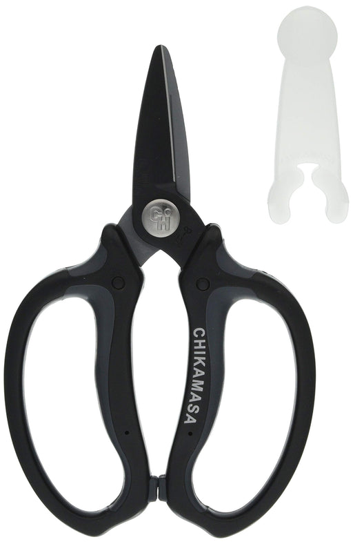 Chikamasa MF-8000B Ultra Rosso Flower Scissors Black w/Cap-Kiichin - The #1 Place for Japanese Goods in Your Hand!