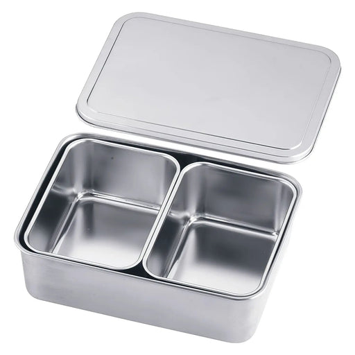 Compact 2-Compartment Stainless Steel Yakumi Seasoning Container by Clover-Kiichin - The #1 Place for Japanese Goods in Your Hand!