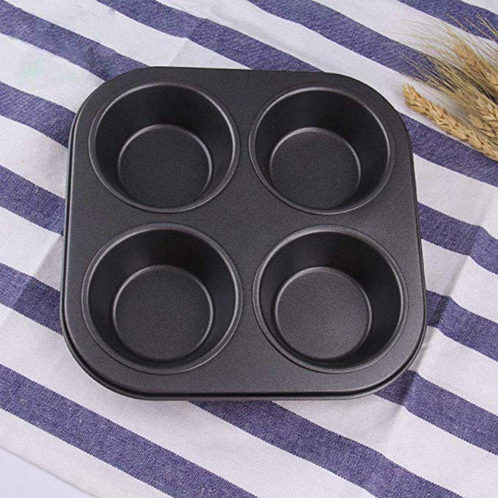 Cz-Ing Japanese Muffin Pan - Non-Stick Carbon Steel Baking Mold Tray (4 Cavities, 3 Plates)-Kiichin - The #1 Place for Japanese Goods in Your Hand!