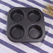 Cz-Ing Japanese Muffin Pan - Non-Stick Carbon Steel Baking Mold Tray (4 Cavities, 3 Plates)-Kiichin - The #1 Place for Japanese Goods in Your Hand!