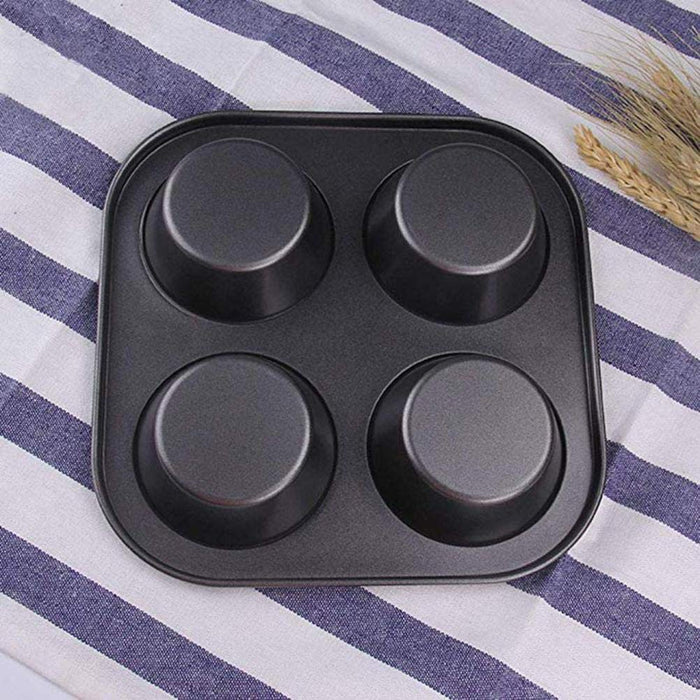 Cz-Ing Japanese Muffin Pan - Non-Stick Carbon Steel Baking Mold Tray (4 Cavities, 3 Plates)-Kiichin - The #1 Place for Japanese Goods in Your Hand!