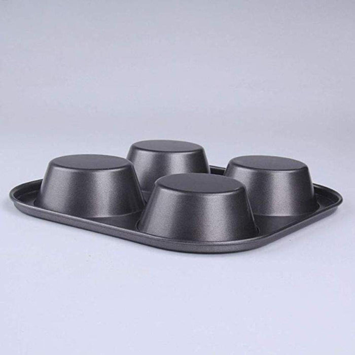Cz-Ing Japanese Muffin Pan - Non-Stick Carbon Steel Baking Mold Tray (4 Cavities, 3 Plates)-Kiichin - The #1 Place for Japanese Goods in Your Hand!