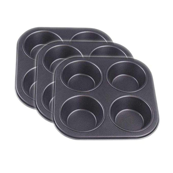 Cz-Ing 4-Cavity Non-Stick Muffin Pan | Carbon Steel Baking Mold Tray | Japan-Kiichin - The #1 Place for Japanese Goods in Your Hand!