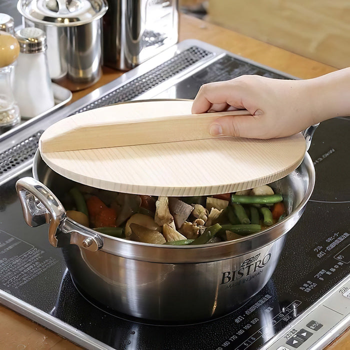 30cm EBm Wooden Lid - Enhance Your Kitchen with Quality and Style-Kiichin - The #1 Place for Japanese Goods in Your Hand!