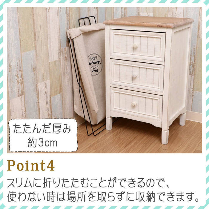 Fujiboeki Japan 32811 Slim Linen Laundry Basket 37X27X60Cm-Kiichin - The #1 Place for Japanese Goods in Your Hand!