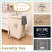 Fujiboeki Japan 32811 Slim Linen Laundry Basket 37X27X60Cm-Kiichin - The #1 Place for Japanese Goods in Your Hand!
