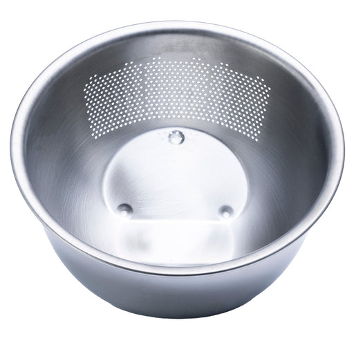 Fujii Japan Stainless Steel Rice Washing Bowl with 3-Way Strainer - 23.5cm-Kiichin - The #1 Place for Japanese Goods in Your Hand!