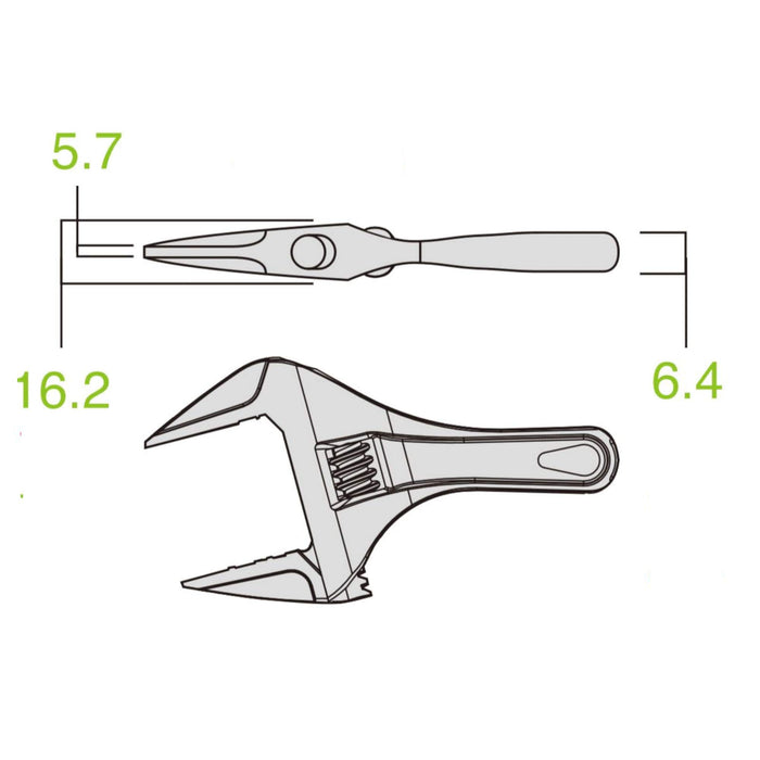 Fujiya FLS-43-BG Light Short Monkey Wrench 43mm Black Gold Grip-Kiichin - The #1 Place for Japanese Goods in Your Hand!