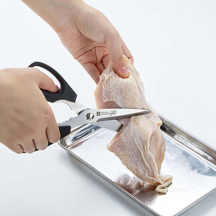 Premium Stainless Steel Kitchen Scissors by Green Bell - Easy-to-Use and Durable-Kiichin - The #1 Place for Japanese Goods in Your Hand!