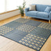 Hagihara Igusa Compact Rug - Japanese Design with Blue Backing, Approx. Size-Kiichin - The #1 Place for Japanese Goods in Your Hand!