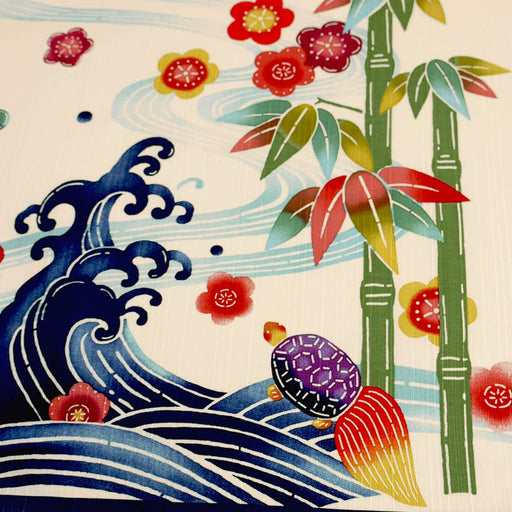 Hama Pattern Japanese Wrapping Cloth - 50cm, Sunny Day Design-Kiichin - The #1 Place for Japanese Goods in Your Hand!