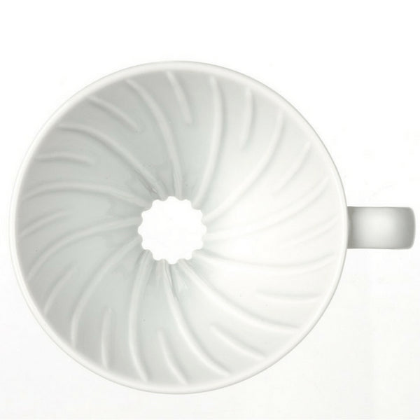 Hario V60 Arita Porcelain Handcrafted Pour Over Coffee Dripper (1-2 Cups) + Scoop-Kiichin - The #1 Place for Japanese Goods in Your Hand!