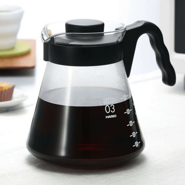 Harry V60 Glass Coffee Server with Angled Handle - 1000ml-Kiichin - The #1 Place for Japanese Goods in Your Hand!