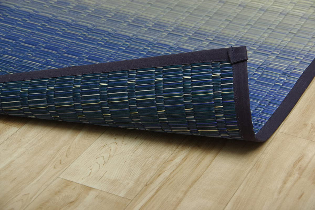 Ikehiko Japan Igusa Rug Carpet - Sea Blue Edoma 174X261Cm #4141303 - Antibacterial & Odor Resistant-Kiichin - The #1 Place for Japanese Goods in Your Hand!