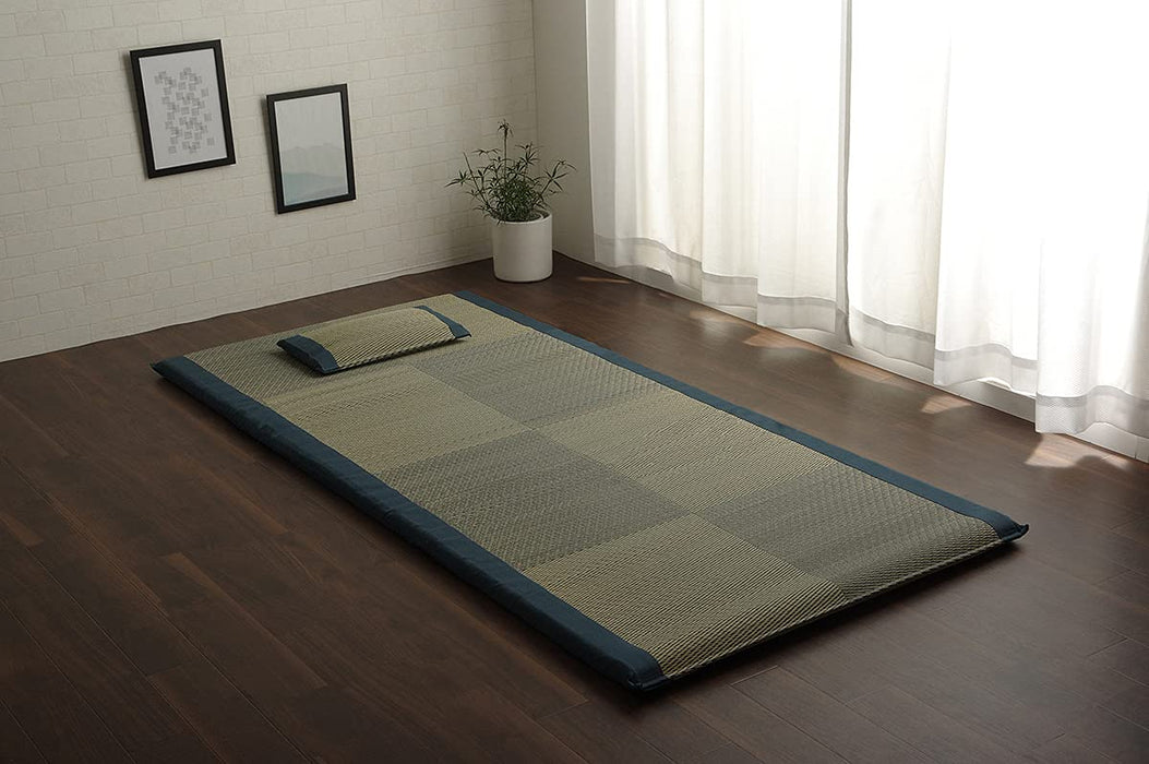 Ikehiko Corp Noah 40 Bed Pad with Pillow, Easy Blue, Single 90X200Cm-Kiichin - The #1 Place for Japanese Goods in Your Hand!