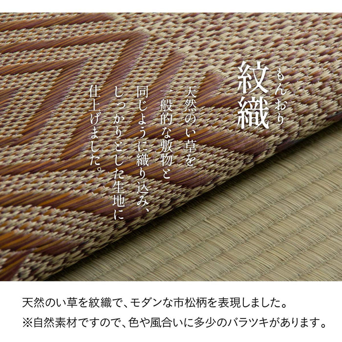 Ikehiko Corp Rush Zabuton 2-Piece Set, Made in Japan, Chidori Woven, 5 Styles, Green, 55x55cm-Kiichin - The #1 Place for Japanese Goods in Your Hand!