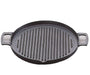 Iwachu 25Cm Round Grill Pan - Japanese Nambu Ironware | IH Compatible | Black Baked-Kiichin - The #1 Place for Japanese Goods in Your Hand!