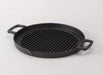 Iwachu 25Cm Round Grill Pan - Japanese Nambu Ironware | IH Compatible | Black Baked-Kiichin - The #1 Place for Japanese Goods in Your Hand!